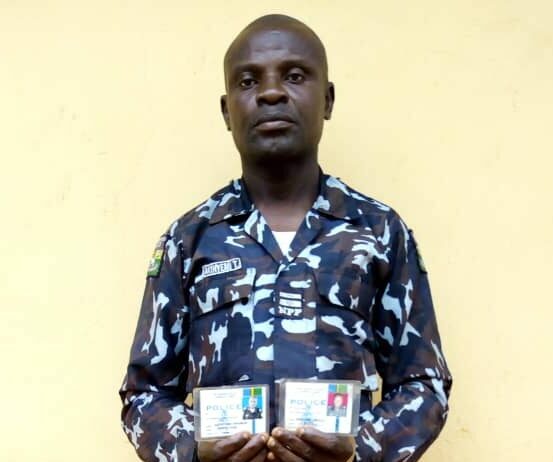 Man arrested for falsely presenting himself as a police Inspector in Ogun State.