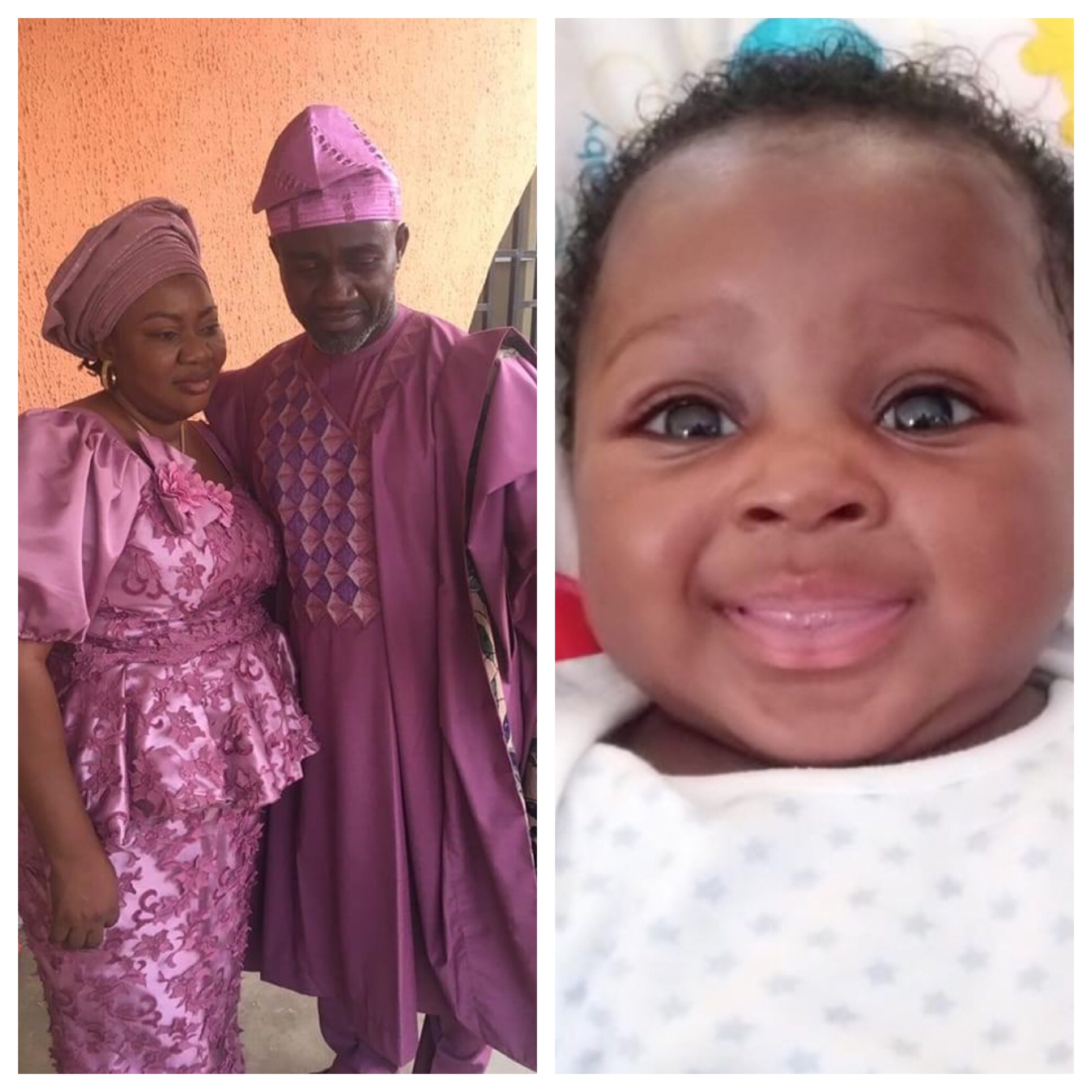 Isaac Ukpoju and wife Juliana and their daughter Blessing