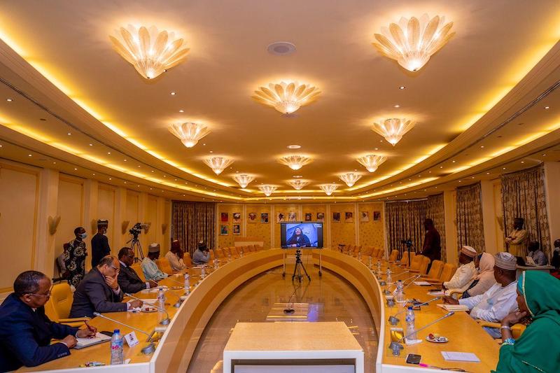 Aisha Buhari speaks from Dubai to the IAEA team