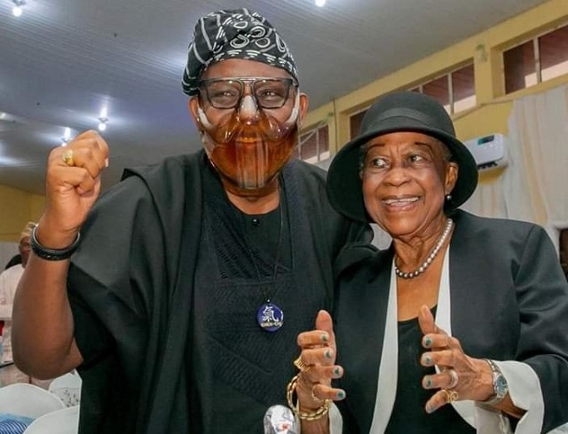 Gov Akeredolu and Chief Folake Solanke (SAN)