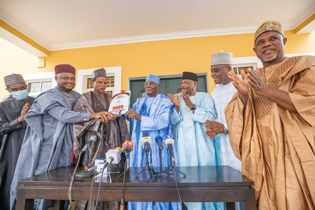 Atiku presented with PDP's presidential form