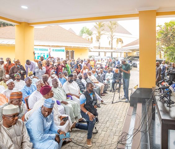 Supporters of the former vice president at the event