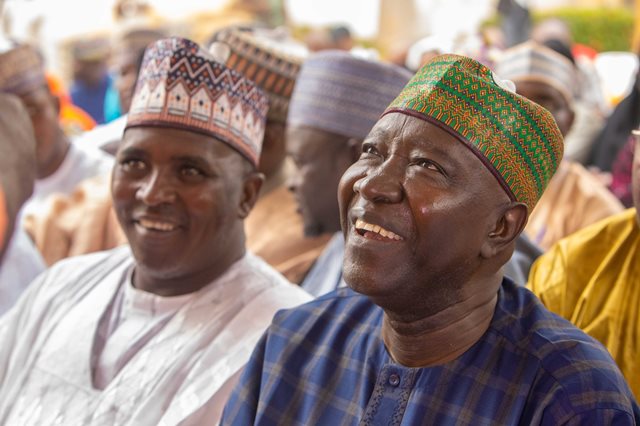 Supporters of the former vice president at the event