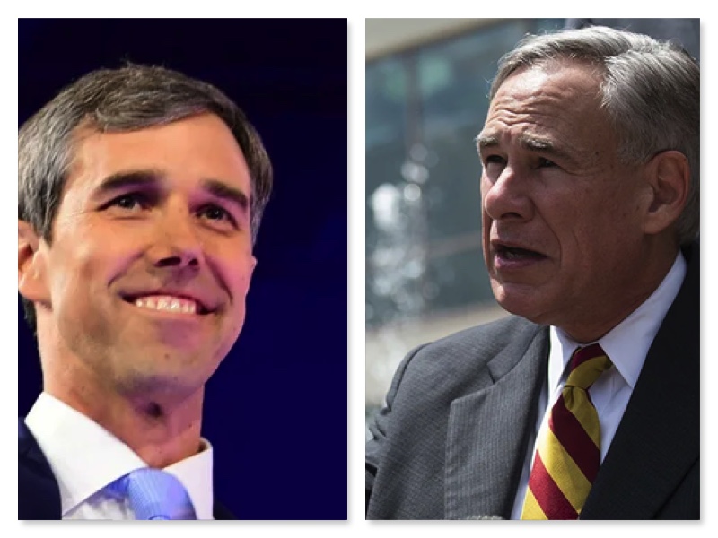 Beto O’Rourke and Greg Abbott