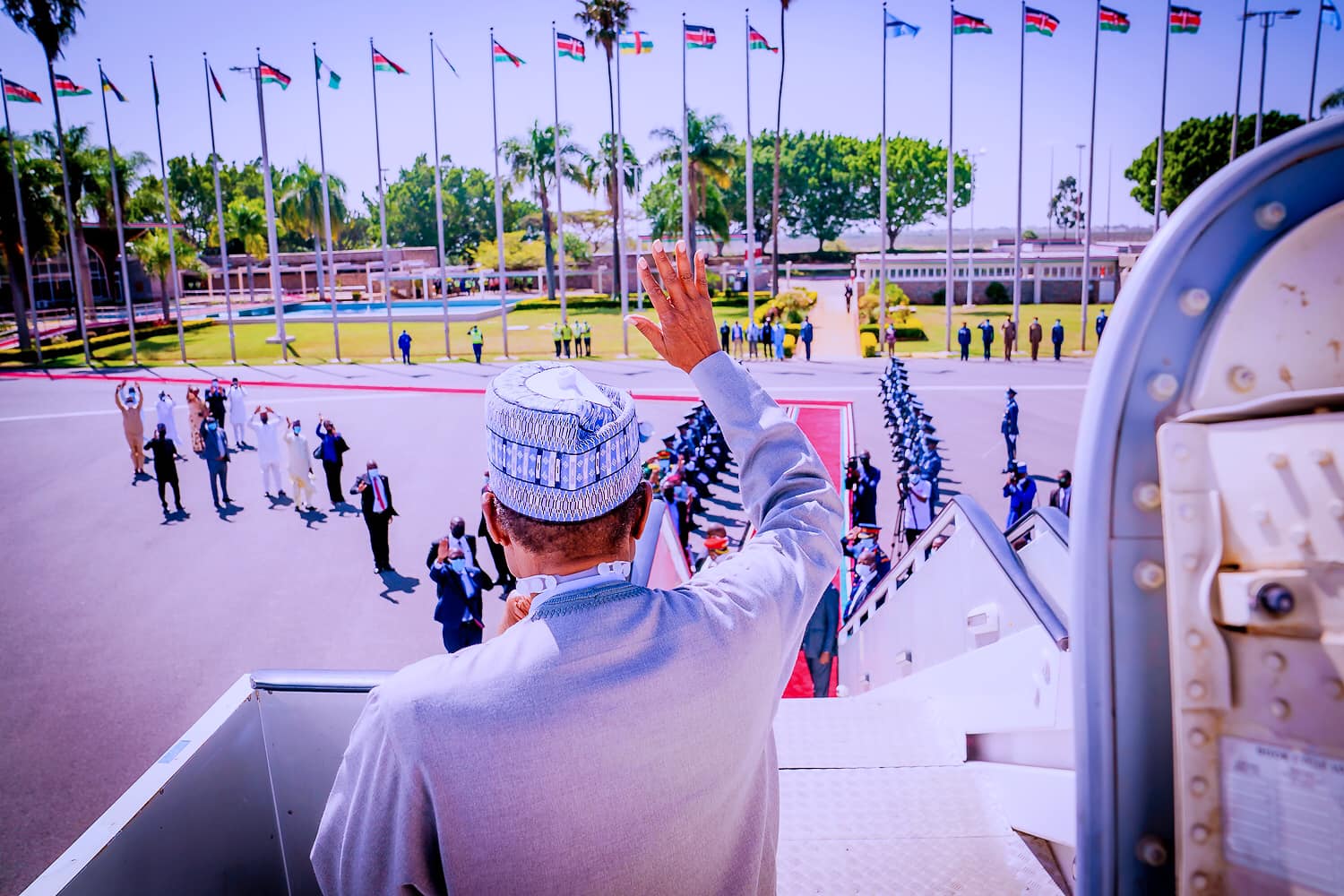 President Buhari arrives Abuja from Kenya