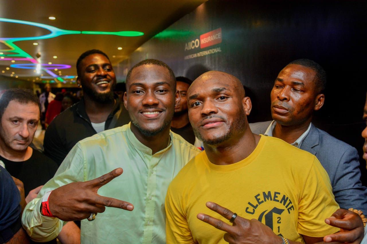 Odudu Otu (GUS 12 Winner) with Kamaru Usman at the Faceoff Fight Night 2