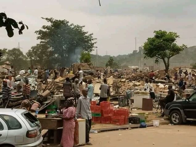 File: past demolition in Apo Abuja