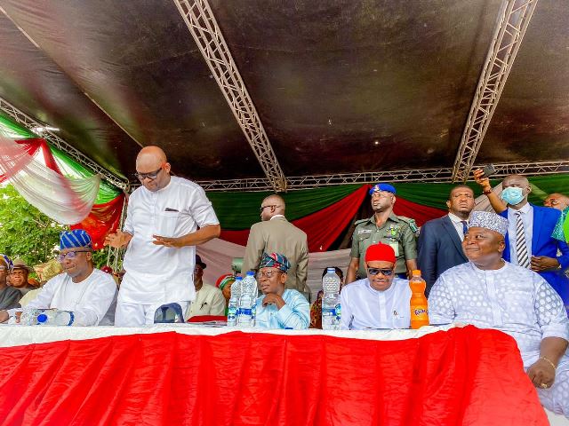 Fayose, Wike, Adebutu and others at the event.