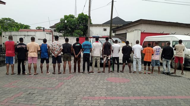 The suspected internet fraudsters