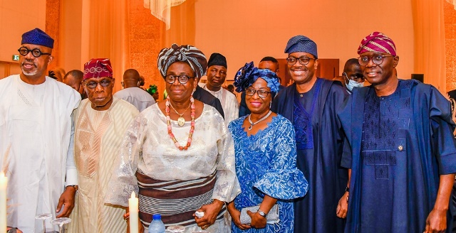 L-R: Abiodun, Obasanjo, Bola, Grace, Adesina and Sanwo-Olu at the event