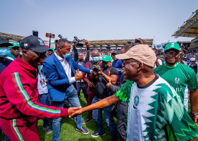Tinubu with Sanwo-Olu at the event