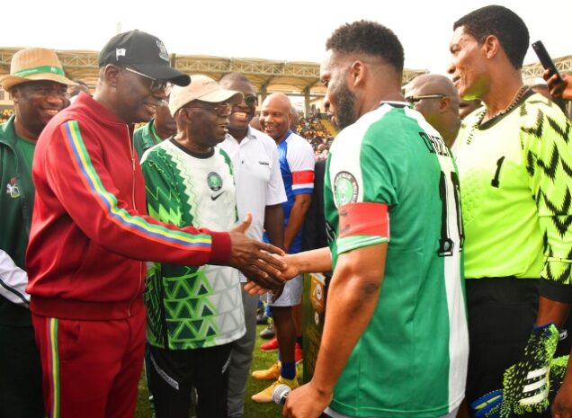 Tinubu at 70 novelty match: Ex-Super Eagles defeat Team Lagos - P.M. News