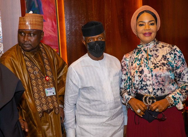 Osinbajo with others during the visit