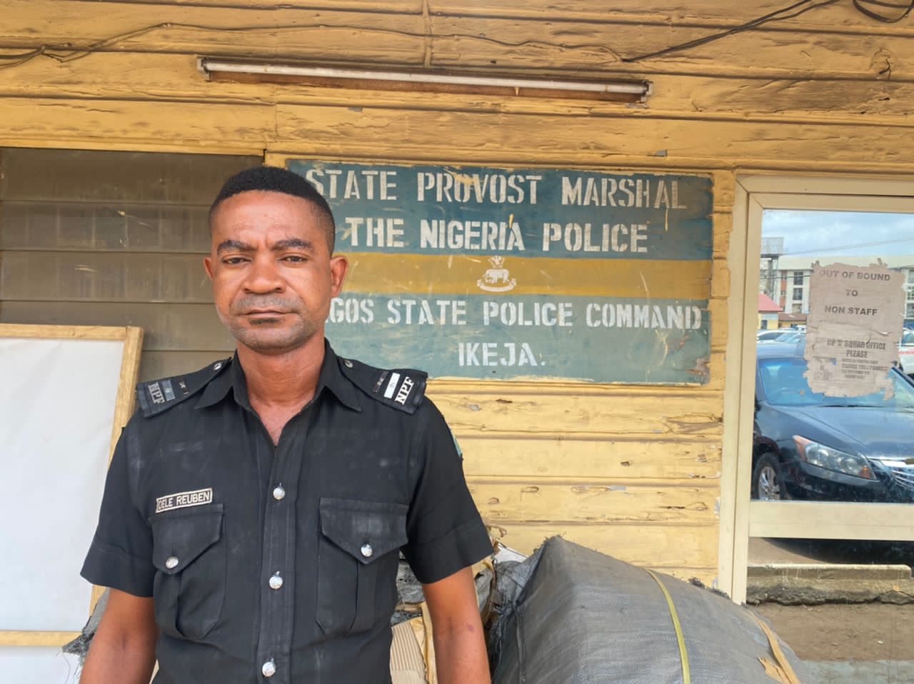 The suspect, Insp. Dele Reuben