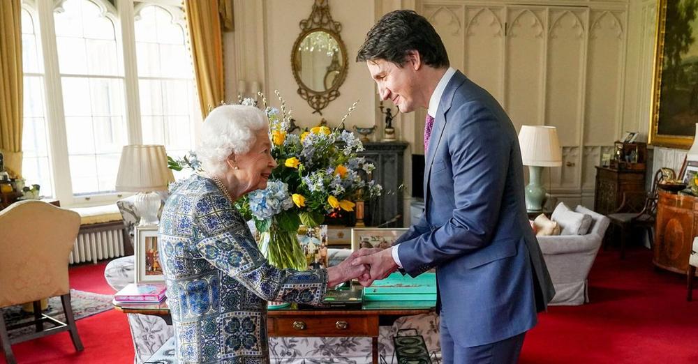 Queen Elizabeth and Justin Trudeau
