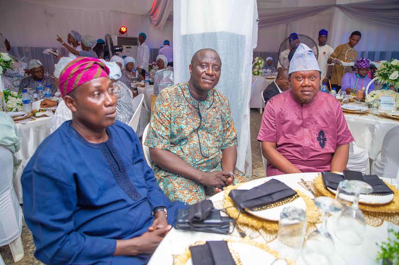 Some of TheNEWS staff, L-R editor Adegbamigbe, consultant Bayo Adekoya and advert manager Yomi Osoba