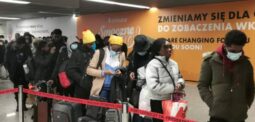 The Nigerians fleeing from Ukraine at the airport to board Air Peace charter flight in Warsaw