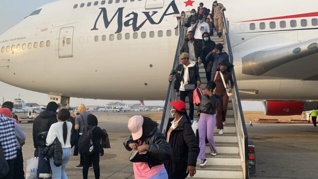 The Ukraine returnees flown from Bucharest Romania