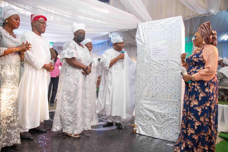 Toyin receives a giant freezer from TESCOM, her post before retirement