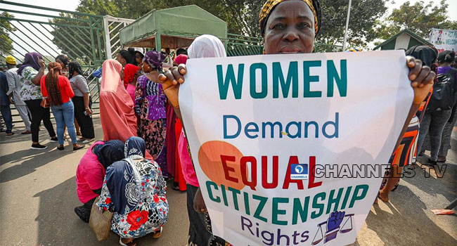 Nigerian Women protest at National Assembly