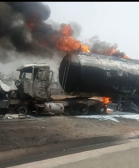The petroleum tanker involved in the accident in which Julius Berger driver, Aminu Dakatsalle was burnt to death