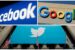 FILE PHOTO: Facebook, Google and Twitter logos are seen in this combination photo from Reuters files. REUTERS/