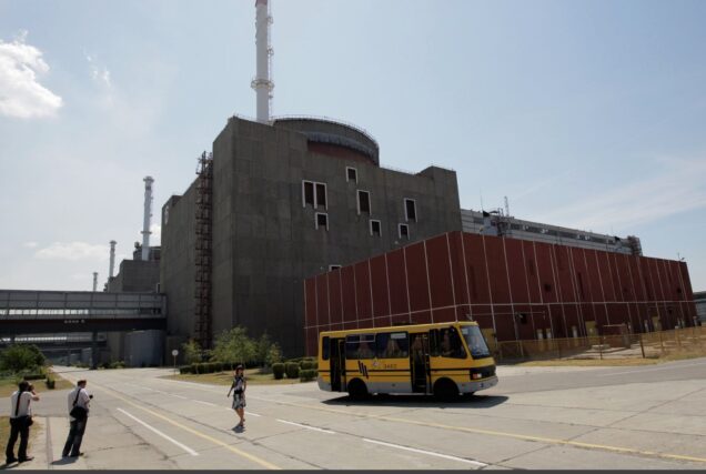 the Zaporizhzhia nuclear power station in Ukraine now under Russian control