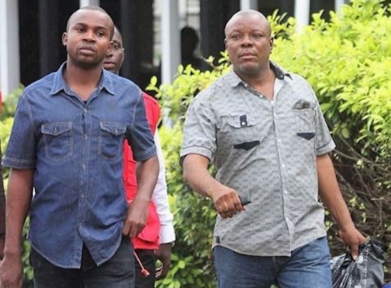 Omosehin Ipinle with EFCC operatives.