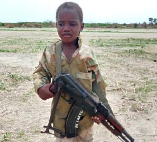 A child soldier being used by ISWAP