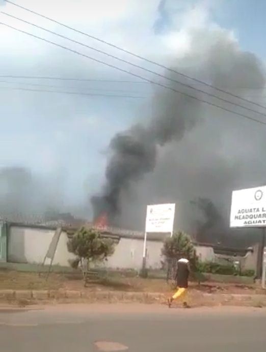 Administrative headquarters of Aguata Local Government Council in Anambra o fire o Thursday