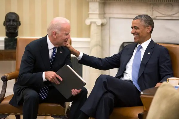 Biden and Obama on Tuesday at White House