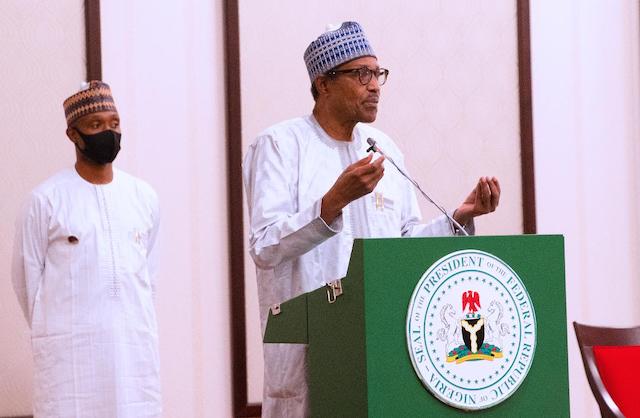 Buhari speaking on Tuesday night