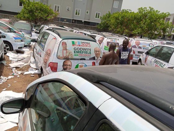 Emefiele's branded vehicles for 2023