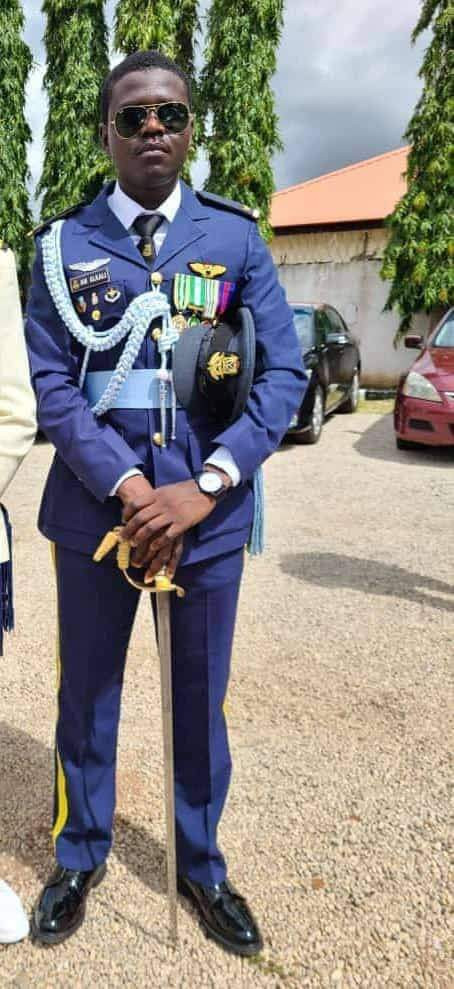 Flt. Lt. Abubakar Mohammed Alkali  in full uniform