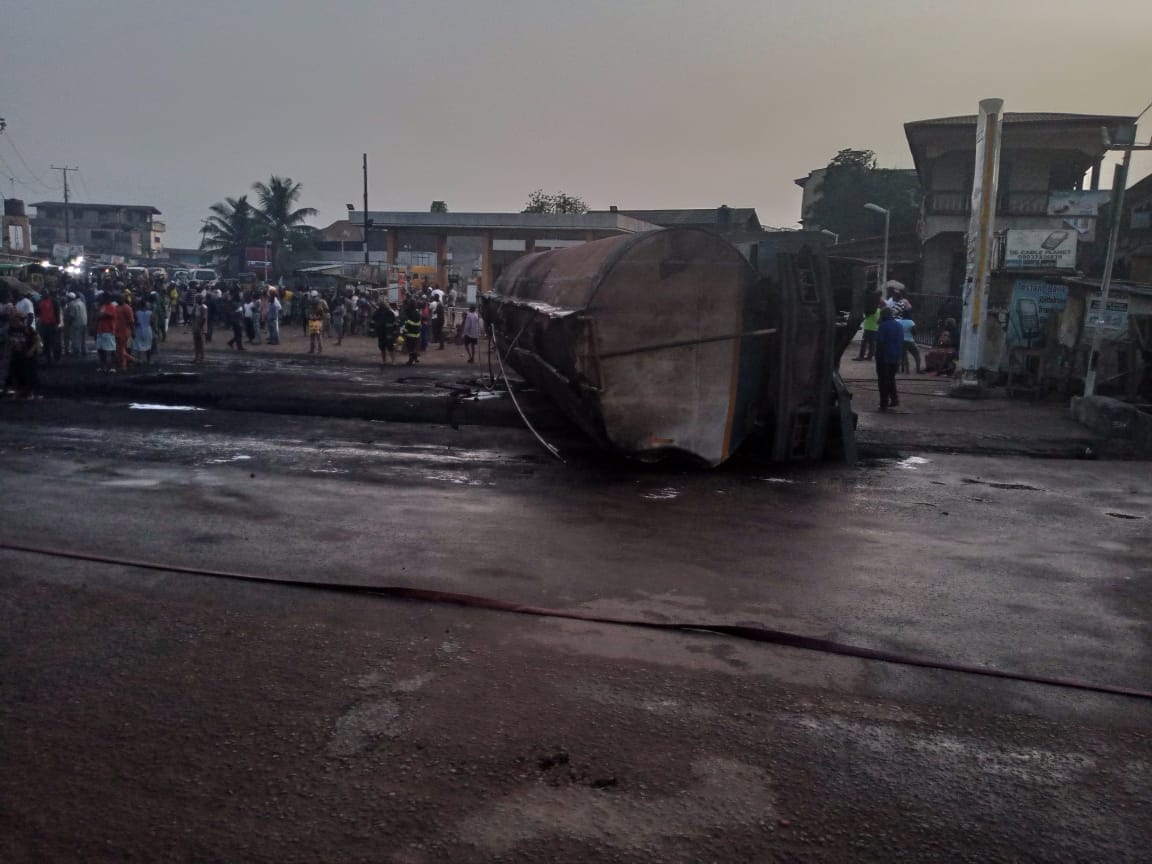 Fuel-laden tanker explodes on Lagos-Abeokuta expressway