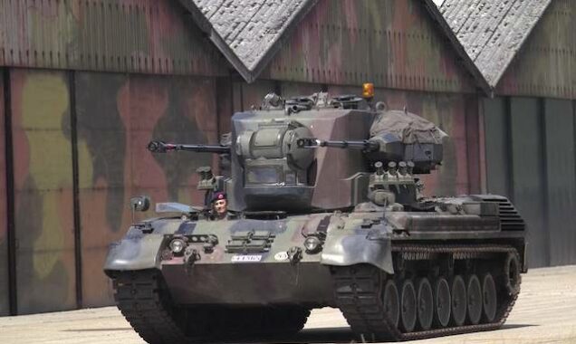 Germany’s Gepard Cheetah 35mm self-propelled anti-aircraft tracked armored vehicle