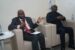 L-R, Prof Bolaji Owasanoye (Chairman, ICPC) in a chat with Dr Adeyemi Dipeolu (Chairman, Inter-Agency Committee On Stopping IFFs from Nigeria, during the programme