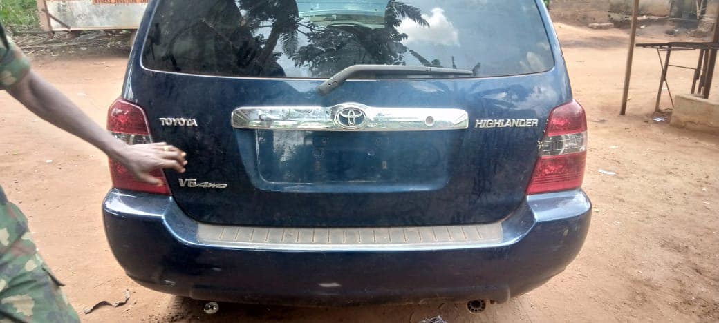 One of the vehicles recovered by the troops