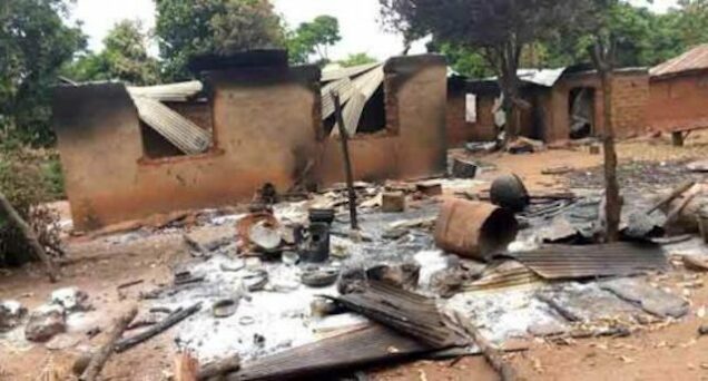 Illustration for houses destroyed by terrorists in Plateau