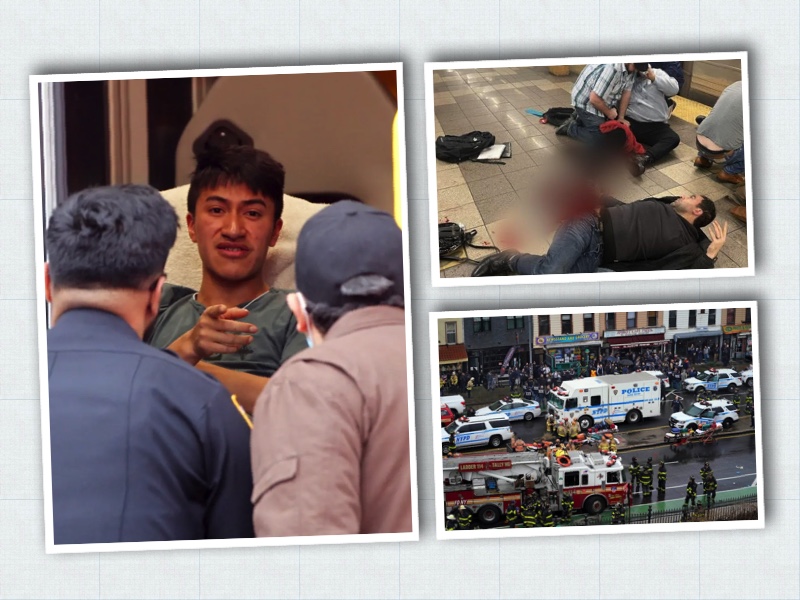 Scenes New York subway shooting