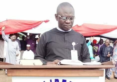 Dr Deeka Fabeke Douglas, President/CEO of Ogoni Liberation Initiatives,OLI, addressing some Ogoni people in Bori, Ogoniland.