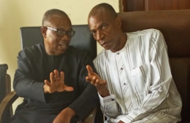 Peter Obi with Edo PDP chairman Dr Tony Aziegbemi
