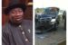 President Goodluck Jonathan and the vehicles involved in the crash