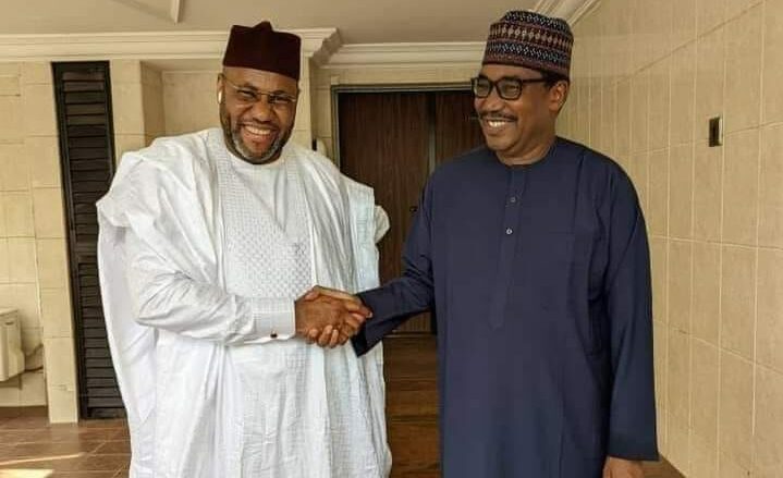 Senator Babba Kaita with ex-Governor Shema, Katsina PDP leader