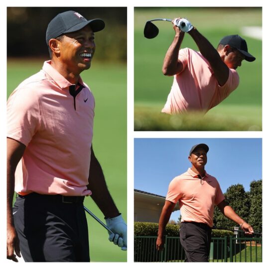 Tiger Woods at Augusta on Sunday