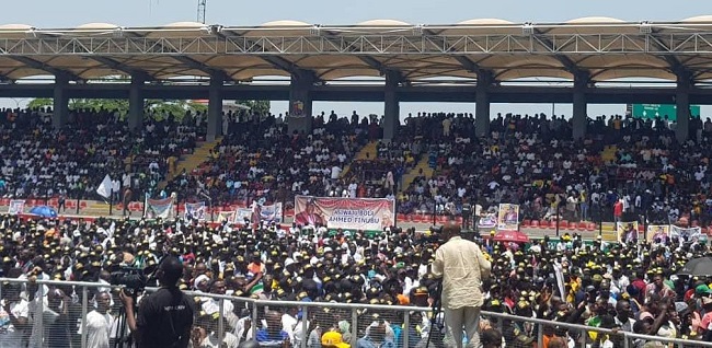 Massive crowd at the youth rally to endorse Tinubu