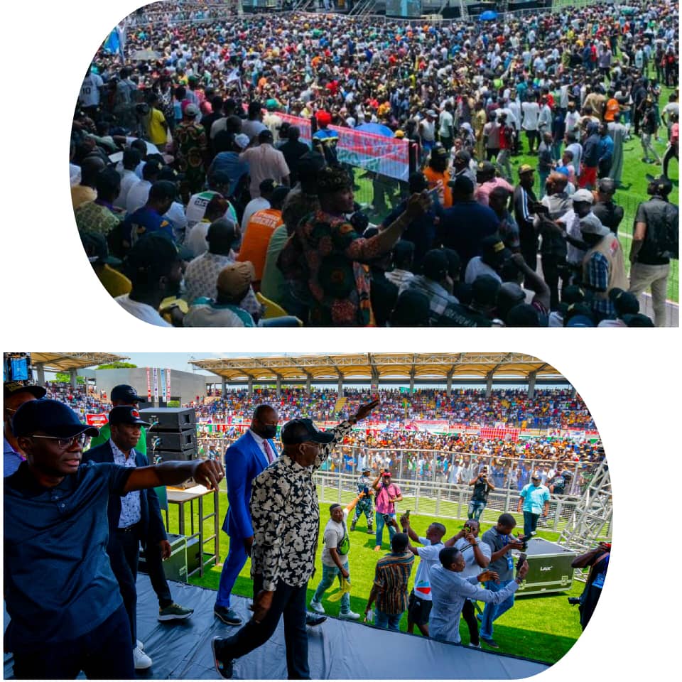 Massive crowd endorse Tinubu in Lagos