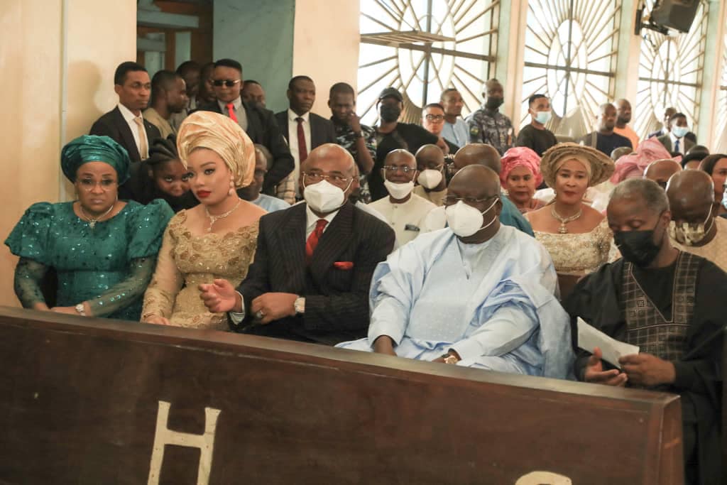 Osinbajo, Lawan, Uzodimma and others during the wedding