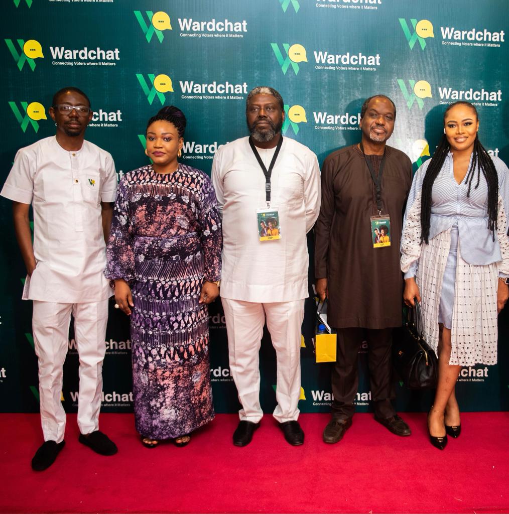 From left to right; Kunle Lawal- Country lead, Wardchat , Akin Savage- Entrepreneur , Akin Braithwaite- BOT Secretary (ADC)and Uwa Saleh- TV producer/Anchor and other distinguished guests at the official launch of Wardchat held at Four Point Hotel on Friday 8th,2022.