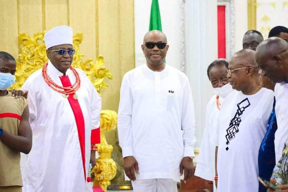 Wike with Oba of Benin